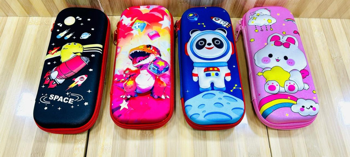 Pencil Box / Kids School Supply Organizer Students Stationery Box (1 Pc / Mix Design)