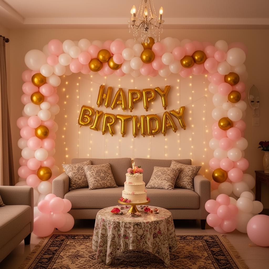Birthday balloon decoration